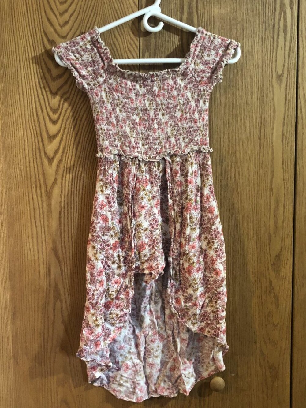 Art Class Girls M 7/8 Floral Smocked Dress with Shorts Inside Skort Dress Ruffle